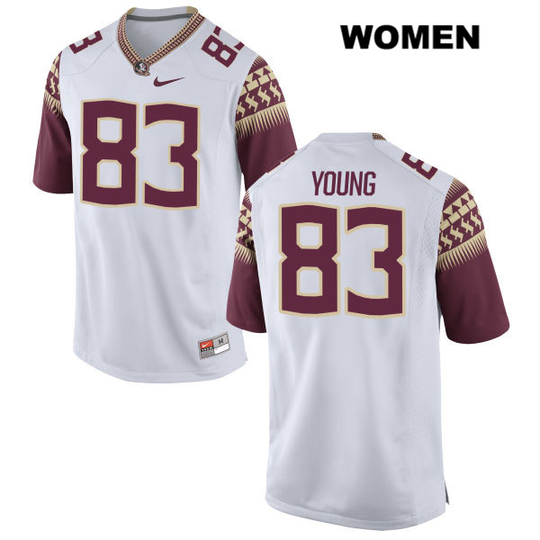 Women's NCAA Nike Florida State Seminoles #83 Jordan Young College White Stitched Authentic Football Jersey ZVG3169FT